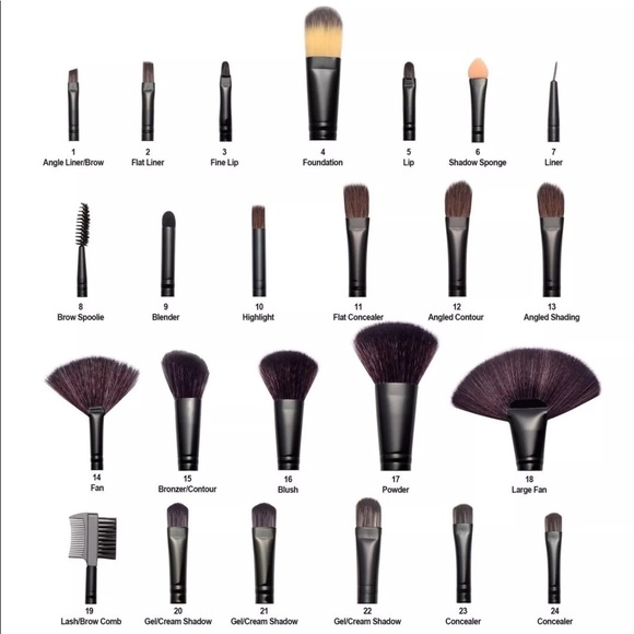 New 24pcs Make Up Brush With Pouch - Picture 5 of 5